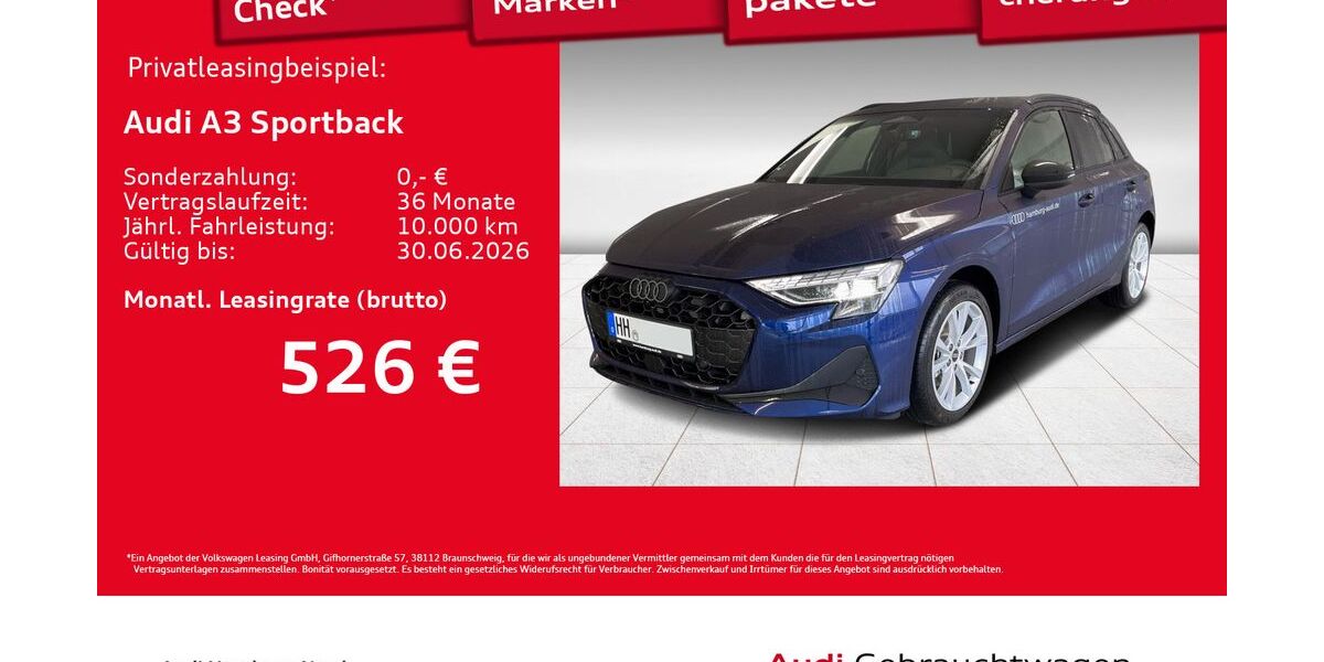 Audi A3 1.899 km 38.970 &euro; Hamburg 22419
