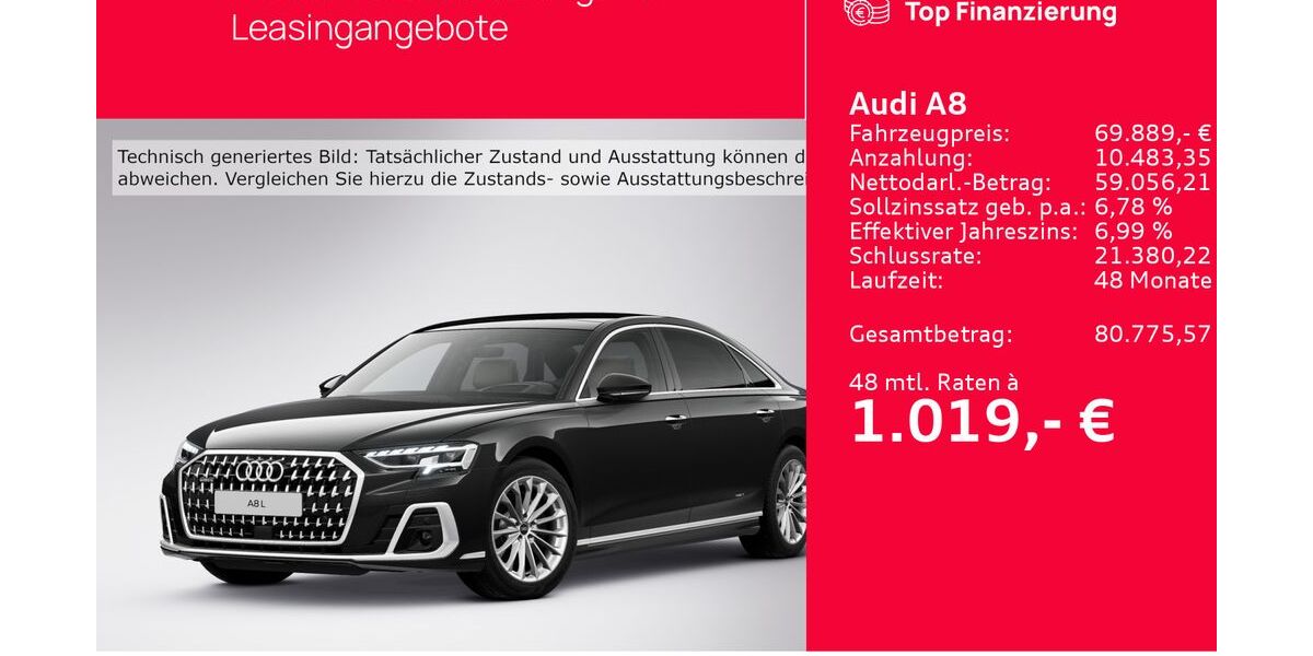 Audi A8 68.128 km 62.809 &euro; Seevetal 21217