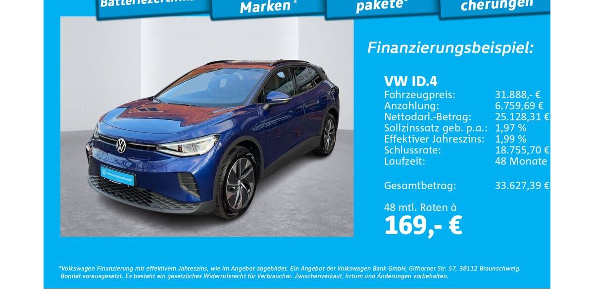 VW ID.4 3.274 km 31.888 &euro; Hamburg 22303