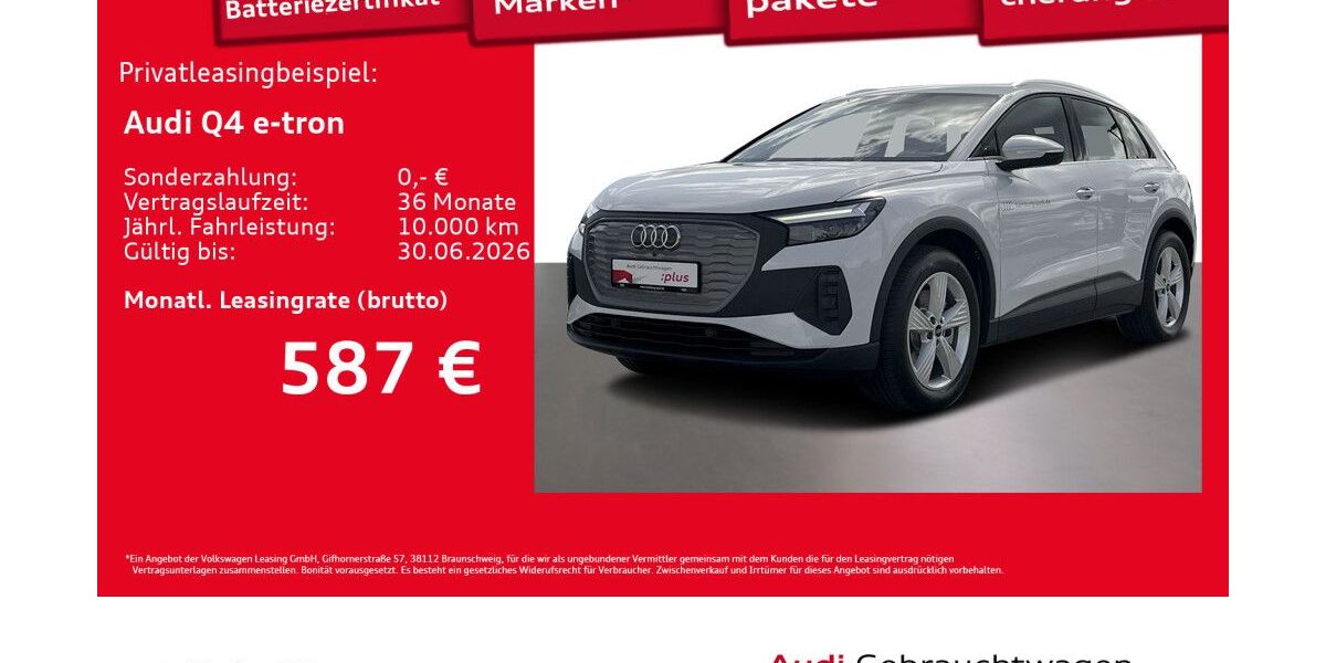 Audi Q4 e-tron 12.955 km 42.995 &euro; Hamburg 22529