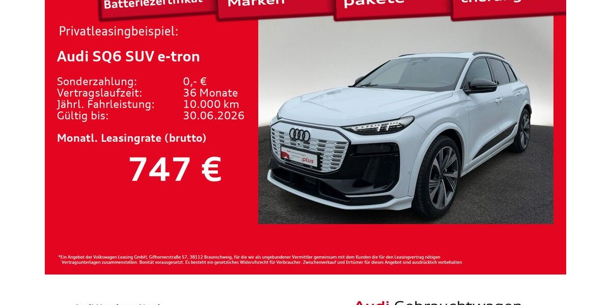 Audi SQ6 e-tron 13.439 km 74.450 &euro; Hamburg 22419