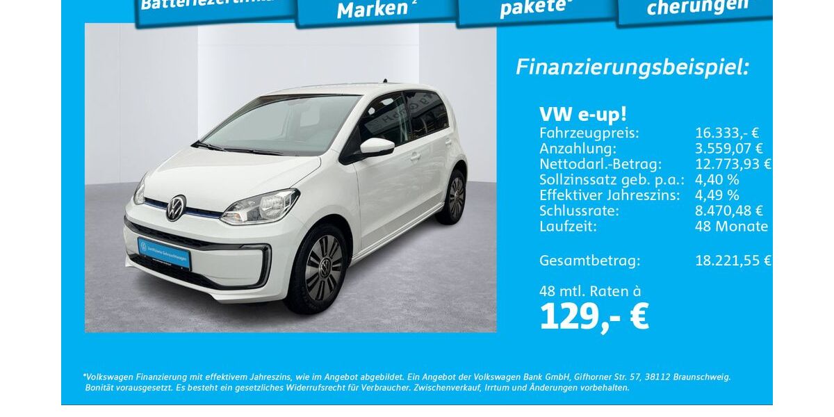 VW e-up! 34.990 km 15.888 &euro; Hamburg 22303
