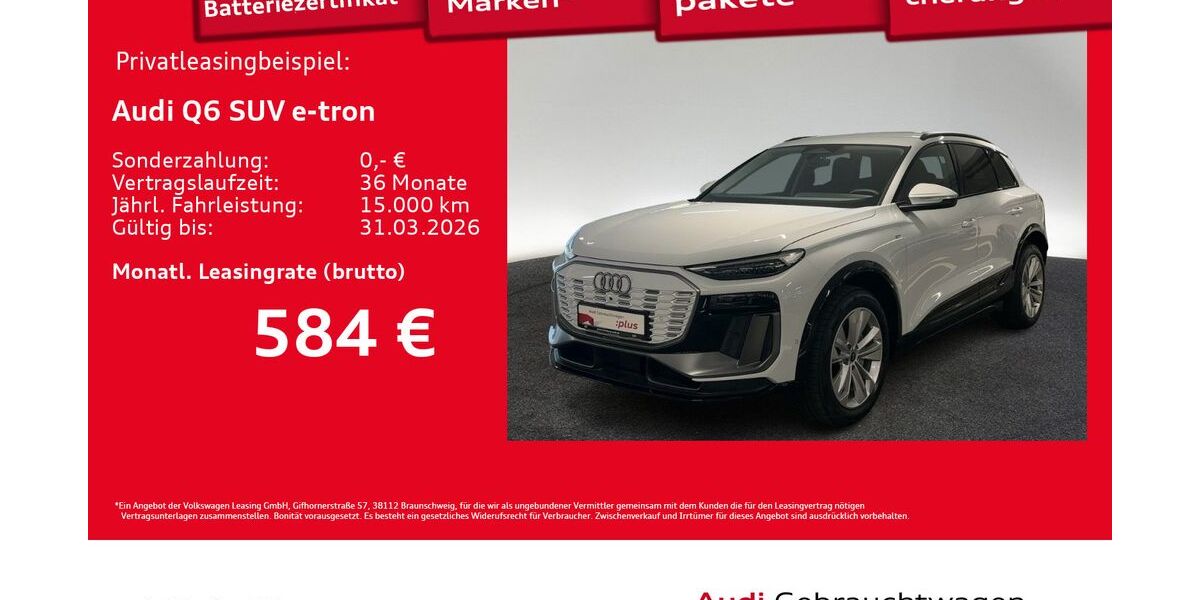 Audi Q6 e-tron 2.869 km 52.770 &euro; Hamburg 20537