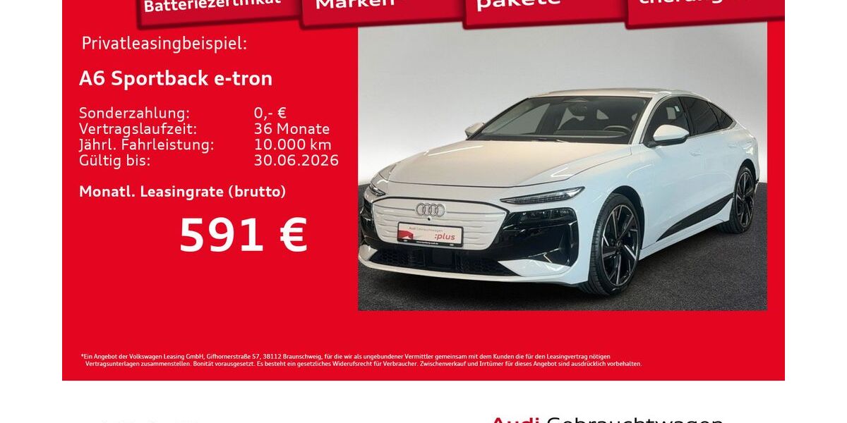 Audi A6 e-tron 6.536 km 55.310 &euro; Hamburg 20537