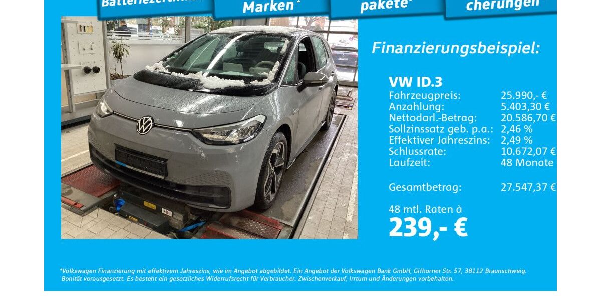 VW ID.3 17.269 km 25.750 &euro; Hamburg 22111