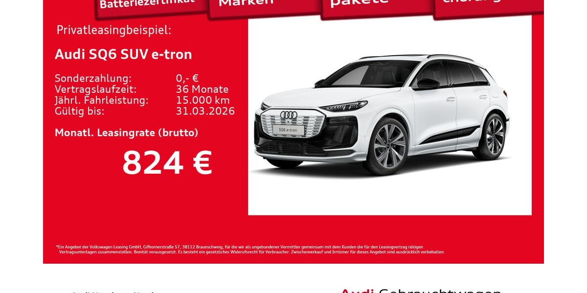 Audi SQ6 e-tron 13.439 km 76.290 &euro; Hamburg 22419