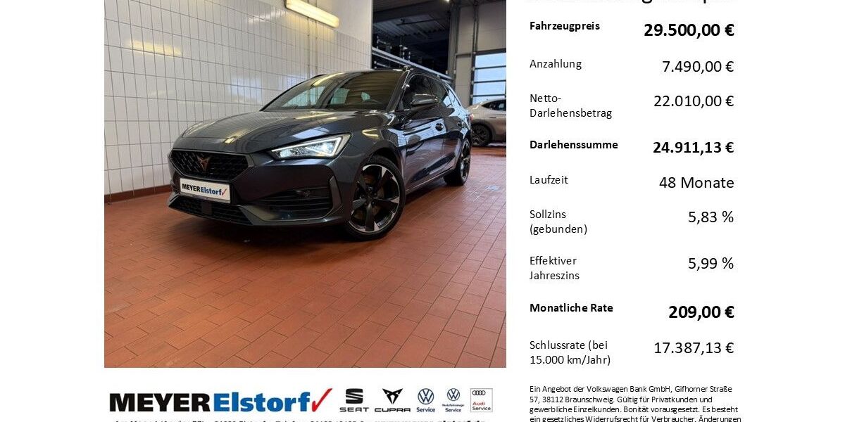 Cupra Leon 38.700 km 29.500 &euro; Neu Wulmstorf 21629