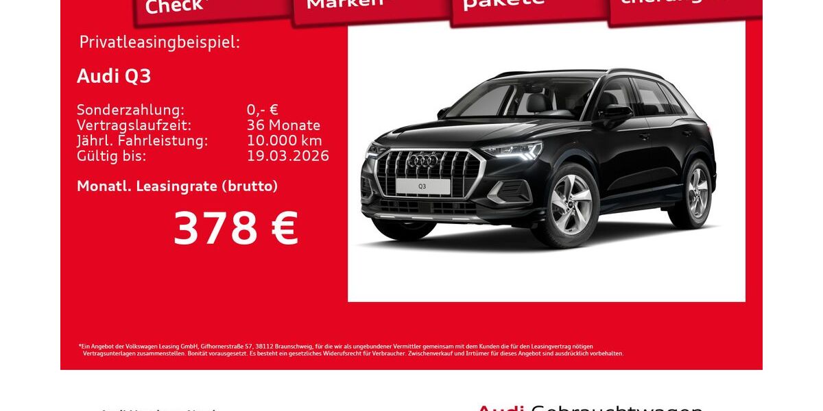 Audi Q3 19.562 km 37.890 &euro; Hamburg 22419