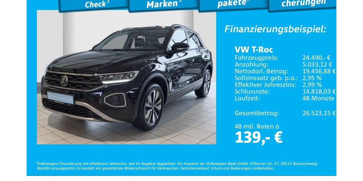 VW T-Roc 25.876 km 21.990 &euro; Glinde 21509