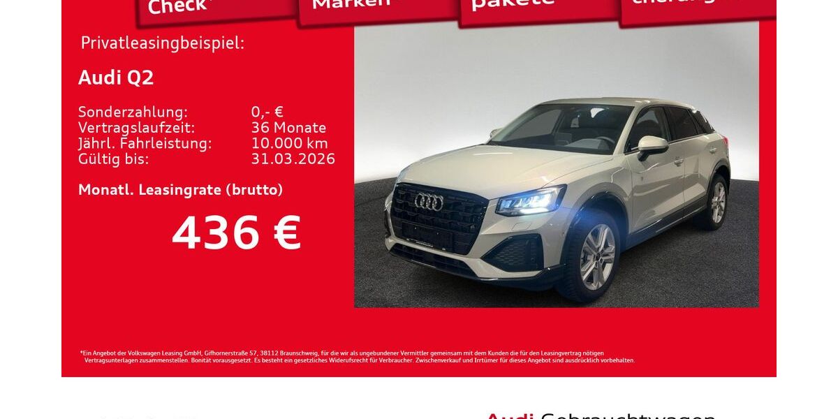 Audi Q2 1.890 km 34.110 &euro; Hamburg 20537