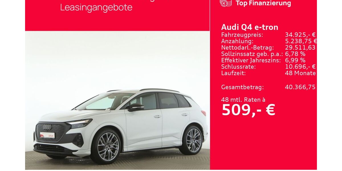Audi Q4 e-tron 19.992 km 34.925 &euro; Seevetal 21217