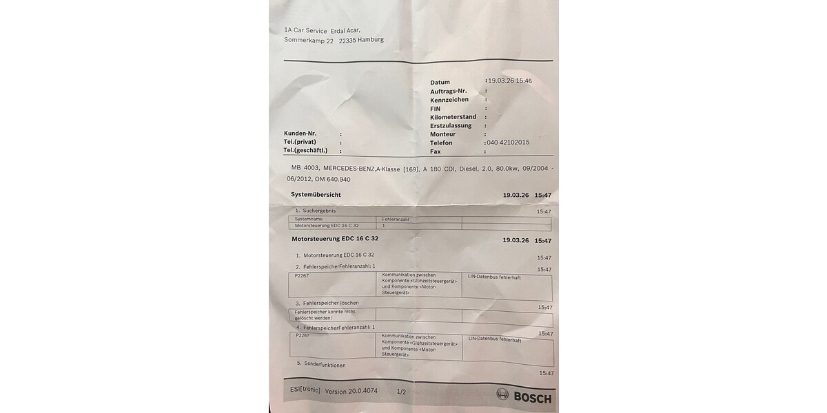 Mercedes-Benz A 150 273.194 km 1.100 &euro; Hamburg 20038