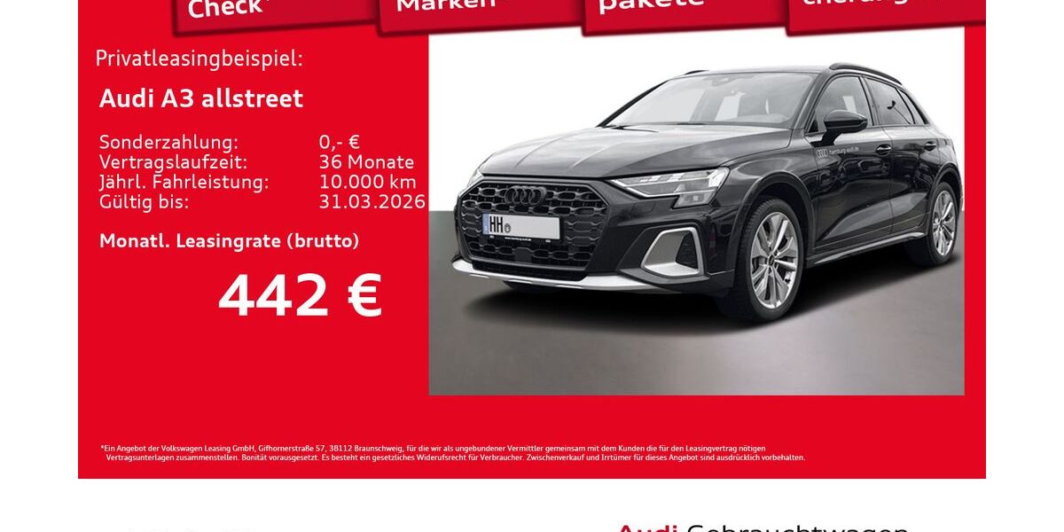 Audi A3 5.992 km 32.833 &euro; Hamburg 22529