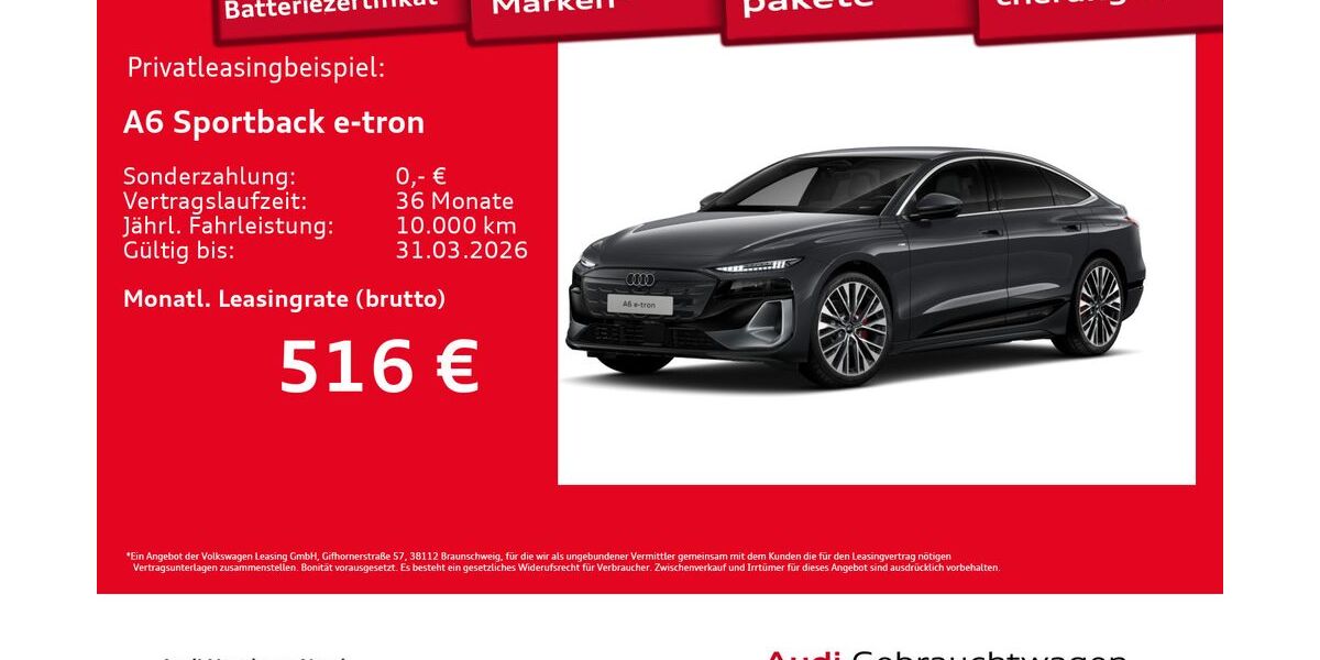 Audi A6 e-tron 8.107 km 54.960 &euro; Hamburg 22419