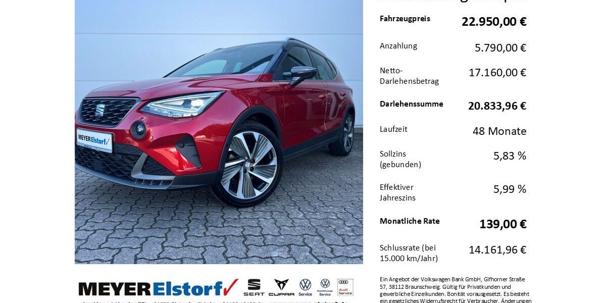 Seat Arona 14.000 km 22.950 &euro; Neu Wulmstorf 21629
