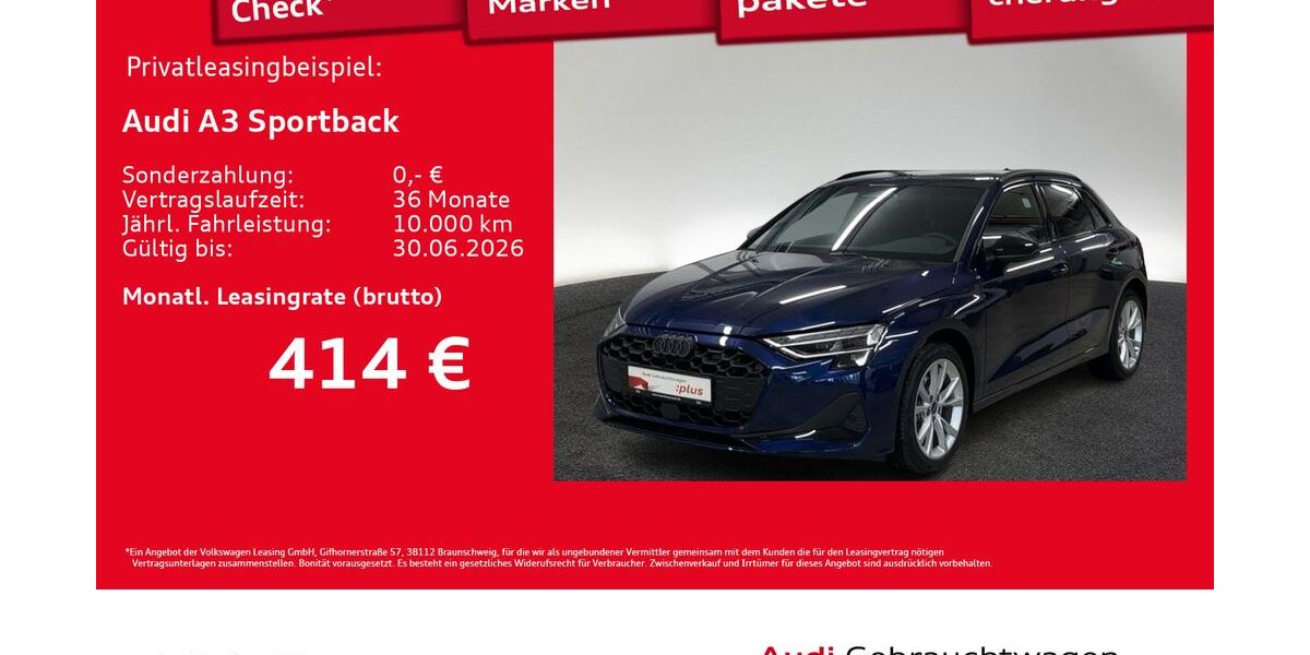 Audi A3 1.890 km 34.960 &euro; Hamburg 20537