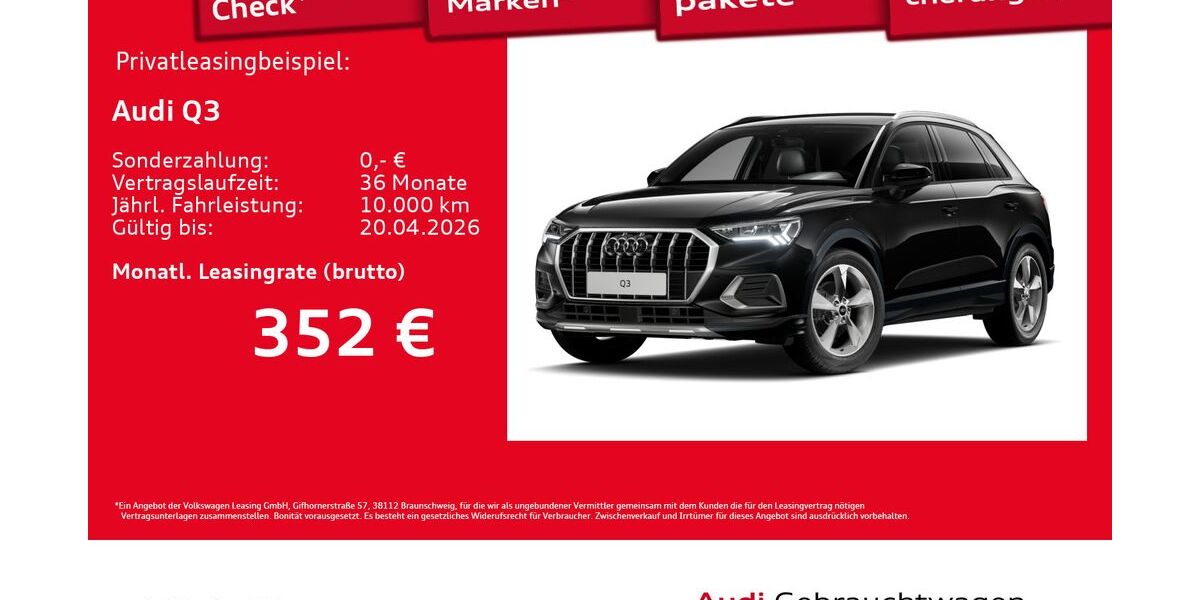 Audi Q3 4.292 km 39.550 &euro; Hamburg 20537
